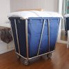 TES Blue Linen Trolley