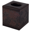TESX Brownish Pattern Leather Tissue Box